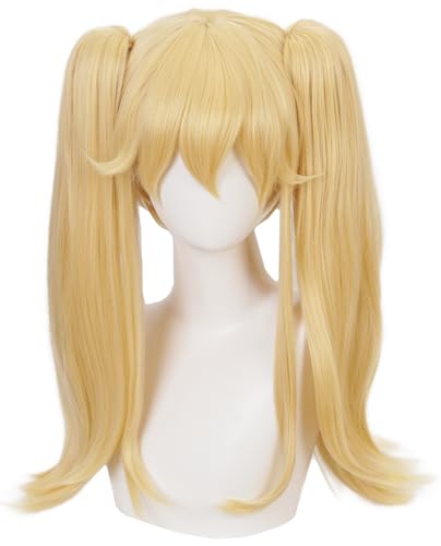 Kolegrial Meari Saotome Cosplay Perücken Damen Gold Langes Glattes Haar Kostümperücke Verkleidung Animei Saotome Meari Halloween Karneval Party Geburtstag Maskenball Kostüm Zubehör Wig von Kolegrial