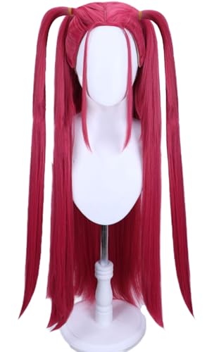 Kolegrial Mira Cosplay Perücken Damen Rose Lang Glattes Haar Kostümperücke Verkleidung Anime Dämon Jäger Mira Halloween Karneval Party Geburtstag Maskenball Kostüm Zubehör Wig von Kolegrial
