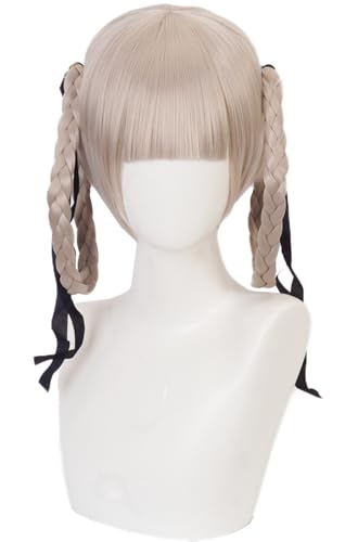 Kolegrial Momobami Kirari Cosplay Perücken Damen Doppelt Geflochten Pony Kostümperücke Verkleidung Animei Kirari Momobami Halloween Karneval Party Geburtstag Maskenball Kostüm Zubehör Wig von Kolegrial