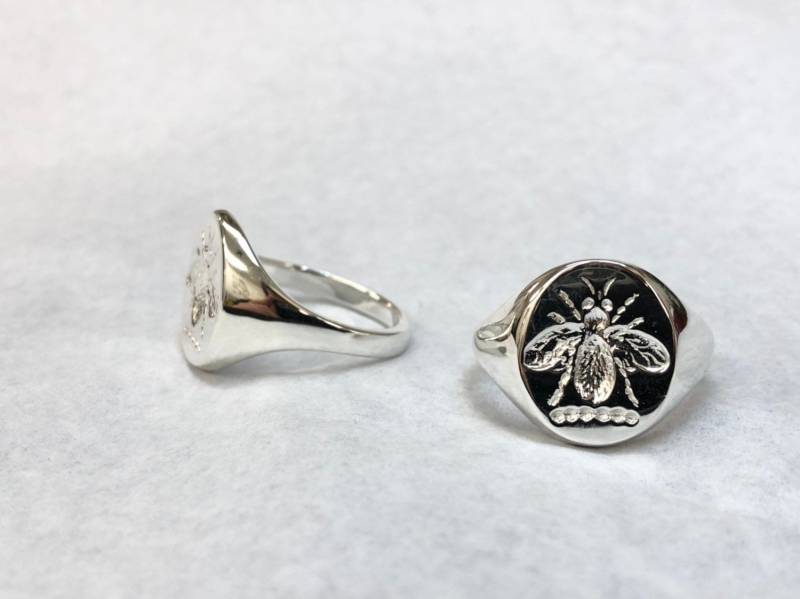 Biene Siegelring, Hummel Ring, Bienen Familienwappen Siegelring Biene Siegelring, Hummel Ring, Bienen Familienwappen Siegelring von KoleziBros