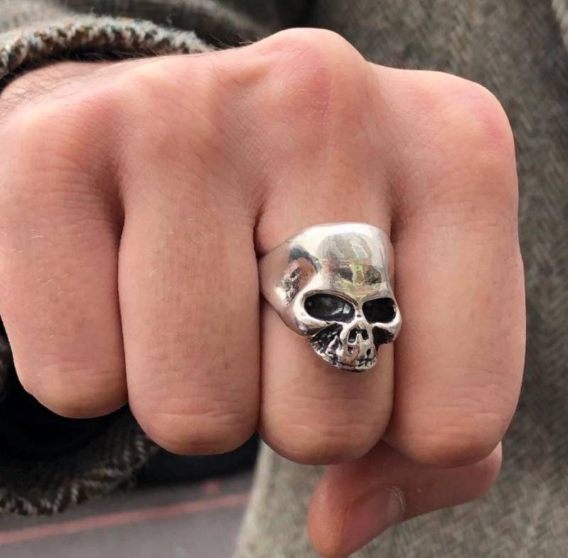Totenkopf Ring Sterling Silber Herrenring Schmuck Handgemachter Totenkopfring Schwerer Totenkopf Ring Sterling Silber Herrenring Schmuck Handgemachter Totenkopfring Schwerer von KoleziBros