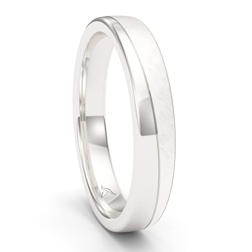 Kolibri Rings -Ring Damen & Herren Silber 925 Freundschaftsring Partnerring Verlobungsring - Inkl. Gratis Gravur und Etui (Schrägmatt) von Kolibri Rings