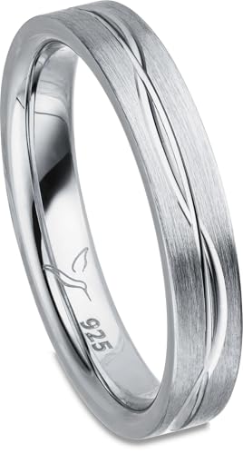 Kolibri Rings 925 Silber Ring Verlobungsring Partnerring Ehering Freundschaftsring Unisex - Inkl. Gratis Gravur und Etui von Kolibri Rings