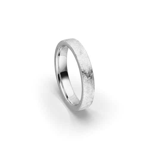 Kolibri Rings 925 Sterling Silber Ring 4mm Partnerring Ehering Freundschaftsring Unisex - Inkl. Gratis Gravur und Etui (Eismatt) von Kolibri Rings