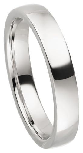 Kolibri Rings 925 Sterling Silber Ring 4mm Partnerring Ehering Freundschaftsring Unisex - Inkl. Gratis Gravur und Etui (Hochglanz Poliert) von Kolibri Rings