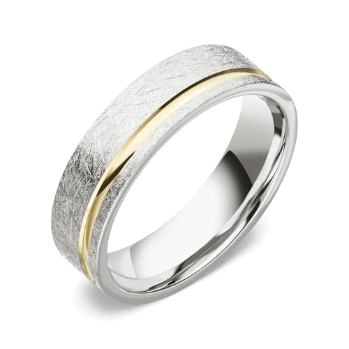 Kolibri Rings 925 Sterling Silber Ring Partnerring Ehering Verlobungsring Gelb Vergoldet Unisex - Inkl. Gratis Gravur und Etui von Kolibri Rings