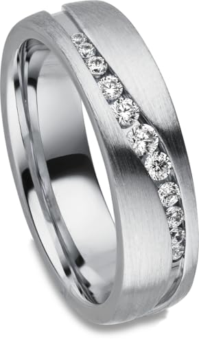 Kolibri Rings Damenring 11 Zirkonia Steine Sterling Silber 925 Ring Ehering Verlobungsring Partnerring Freundschaftsring - Inkl. Gravur und Etui von Kolibri Rings