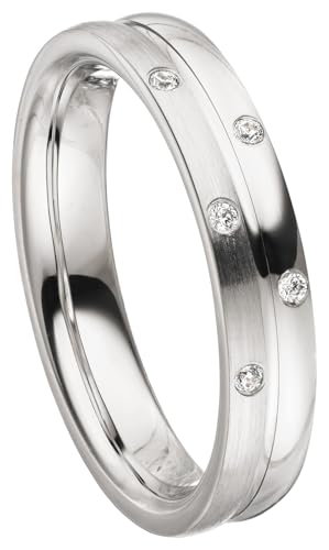 Kolibri Rings Damenring 5 Zirkonia Steine Sterling Silber 925 Ehering Verlobungsring Partnerring Freundschaftsring Ring - Gratis Gravur und Etui von Kolibri Rings