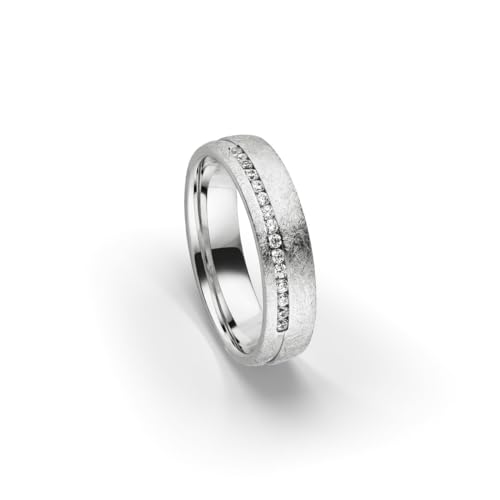 Kolibri Rings Damenring Eismatt 15 Zirkonia Steine Sterling Silber 925 Ehering Verlobungsring Partnerring Freundschaftsring Ring - Inkl. Gratis Gravur und Etui von Kolibri Rings
