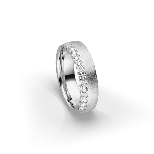 Kolibri Rings Damenring Eismatt 15 Zirkonia Steine Sterling Silber 925 Ring Ehering Verlobungsring Partnerring Freundschaftsring - Inkl. Gratis Gravur und Etui von Kolibri Rings