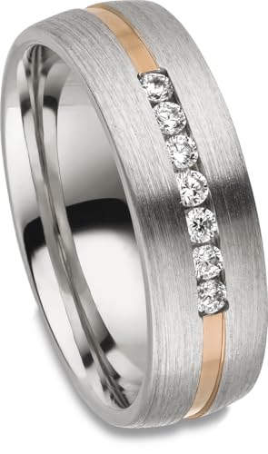 Kolibri Rings Damenring Rot Vergoldet 7 Zirkonia Steine Sterling Silber 925 Ring Ehering Verlobungsring Partnerring Freundschaftsring - Inkl. Gratis Gravur und Etui von Kolibri Rings