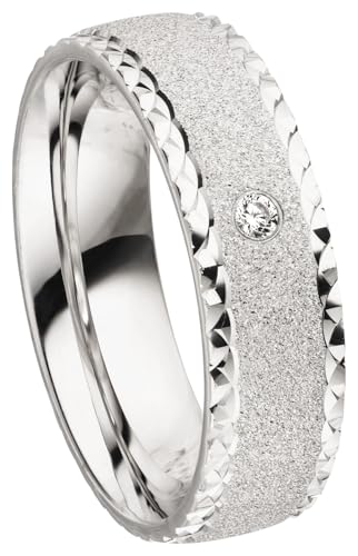 Kolibri Rings Damenring Zirkonia Stein Sterling Silber 925 Ehering Verlobungsring Partnerring Freundschaftsring Ring - Gratis Gravur und Etui von Kolibri Rings