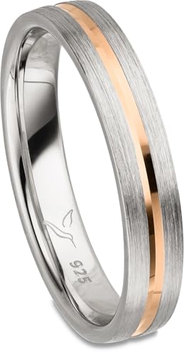 Kolibri Rings Ehering 925 Sterling Silber Ring Partnerring Verlobungsring Rot Vergoldet Unisex - Inkl. Gratis Gravur und Etui von Kolibri Rings