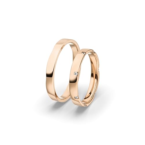 Kolibri Rings Eheringe Gold 333 7 Diamanten Verlobungsringe Trauringe Set Paarpreis - Gratis Gravur und Etui von Kolibri Rings