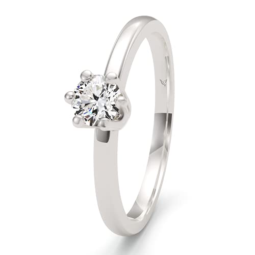 Kolibri Rings Verlobungsring Silber 925 Ring Solitär Damen Ring Zirkonia Gratis Schmucketui (56 (Ø17,8 mm)) von Kolibri Rings