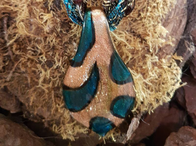 Schmuckband Kette Mit Anhänger Lampwork Tropfen Glasanhänger Murano Stil Geschenk von KolibriCreative