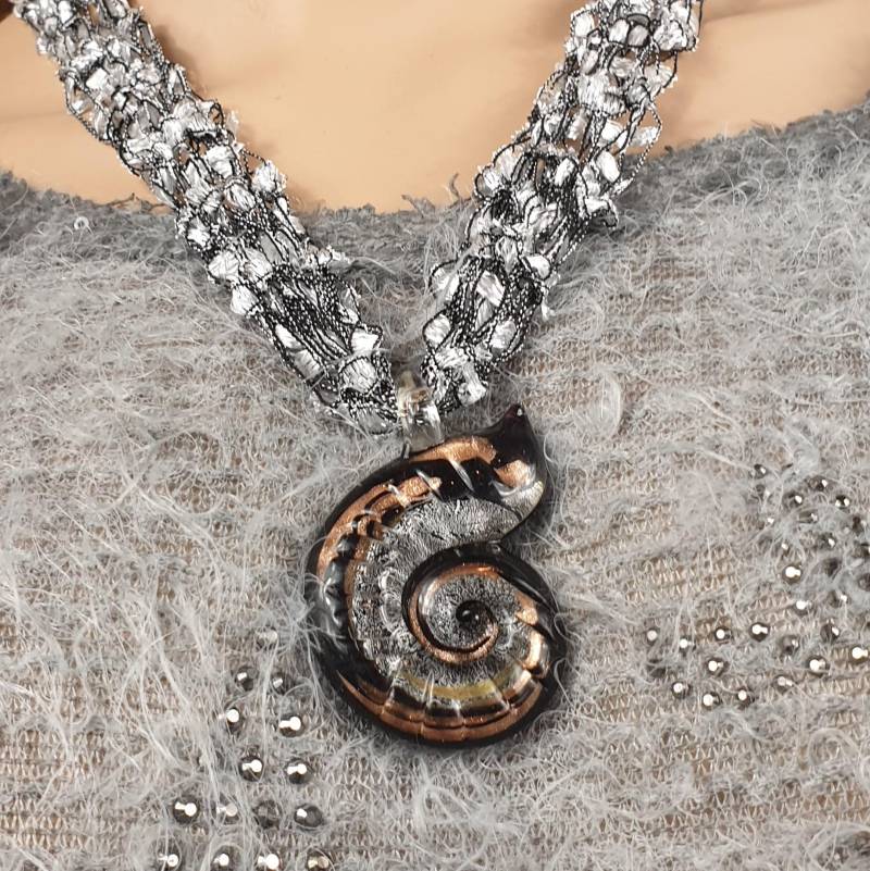 Schmuckband Mit Lampwork Glasanhänger Murano Stil Halskette Anhänger Schmuck Geschenk von KolibriCreative