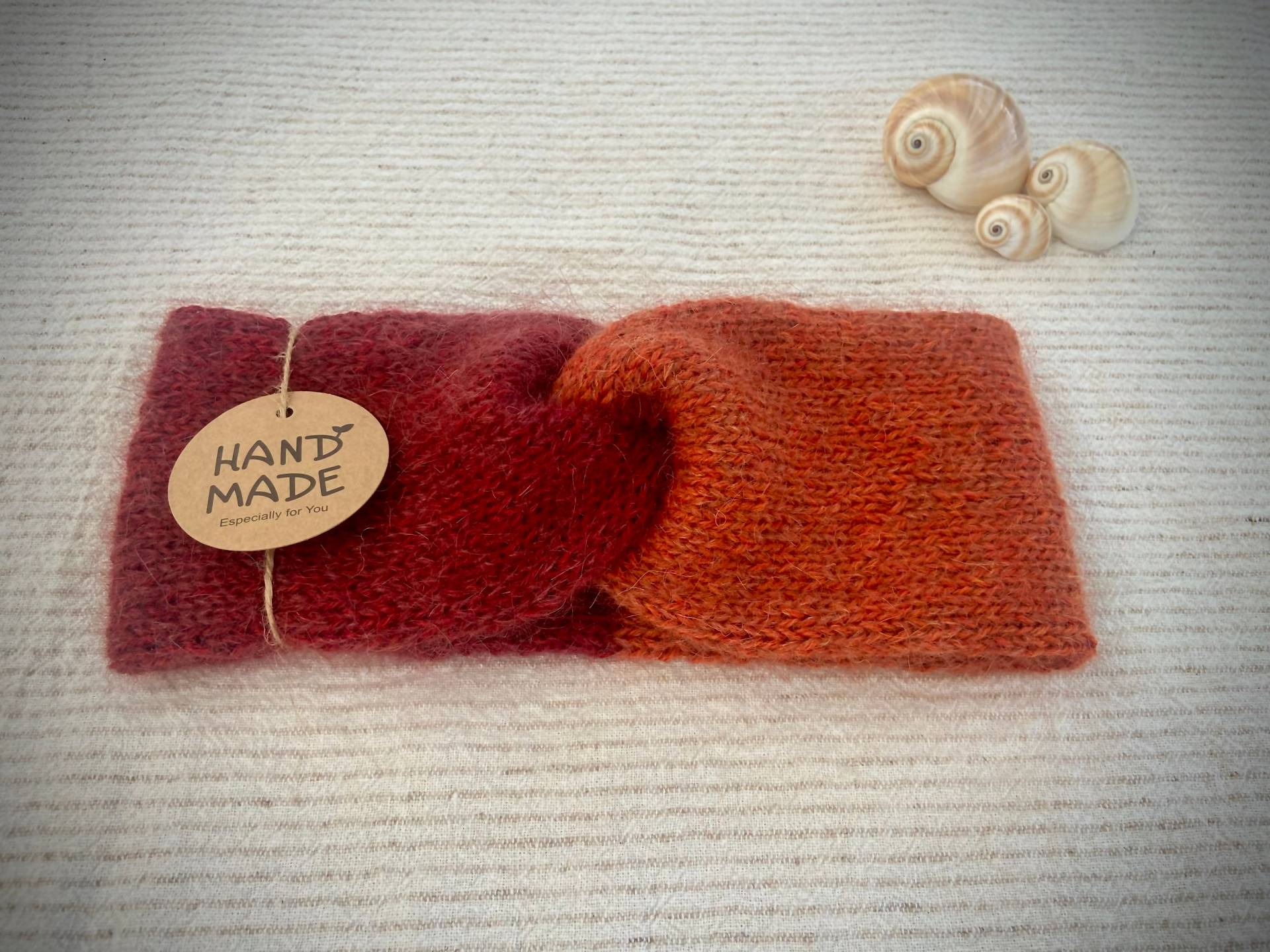 Herbstlaub - Wunderschönes Handgestricktes Stirnband von KolibriHandarbeit