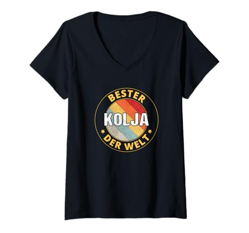 Damen Kolja T-Shirt mit V-Ausschnitt Damen Kolja T-Shirt mit V-Ausschnitt von Kolja Vorname T-Shirts & Geschenke