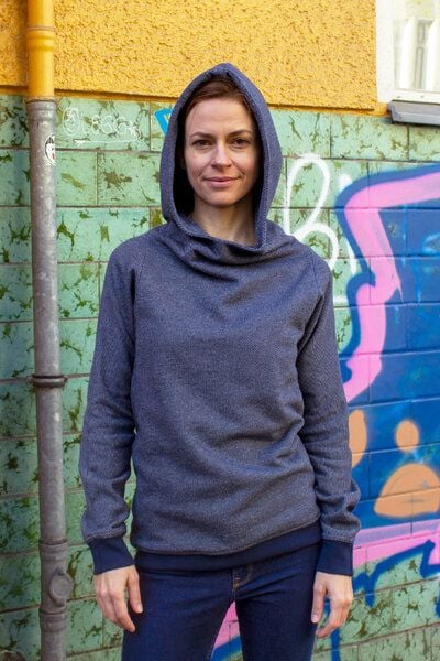 Kolla.Berlin Lässiger Hoodie in angerautem Sweat von Kolla.Berlin