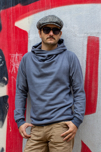 Kolla.Berlin Lässiger Hoodie in meliertem Sweat von Kolla.Berlin