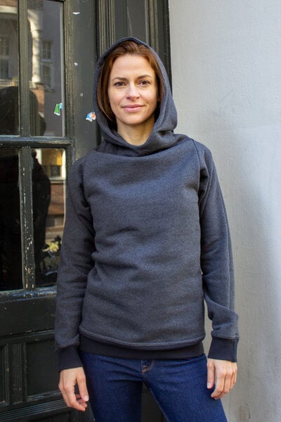 Kolla.Berlin Lässiger Hoodie in meliertem Sweat von Kolla.Berlin