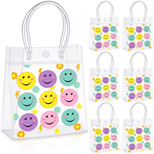 Kolldenn Partytüten mit Griffen, transparent, Kunststoff, PVC, Geschenktüten, Partyzubehör, 15 x 7 x 16 cm, 24 Stück Kolldenn Partytüten mit Griffen, transparent, Kunststoff, PVC, Geschenktüten, Partyzubehör, 15 x 7 x 16 cm, 24 Stück von Kolldenn