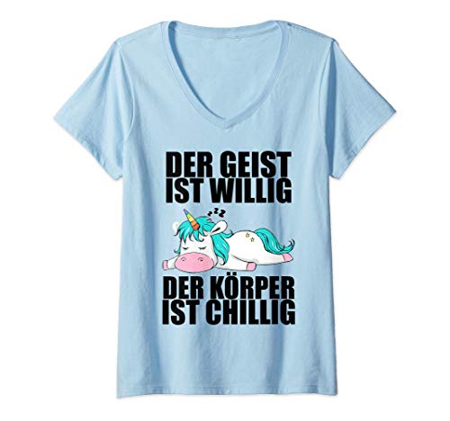 Damen Lustige Sprüche Einhorn Mitarbeiterin Arbeitskollege Büro T-Shirt mit V-Ausschnitt Damen Lustige Sprüche Einhorn Mitarbeiterin Arbeitskollege Büro T-Shirt mit V-Ausschnitt von Kollegin Kollege Geschenke & Mehr