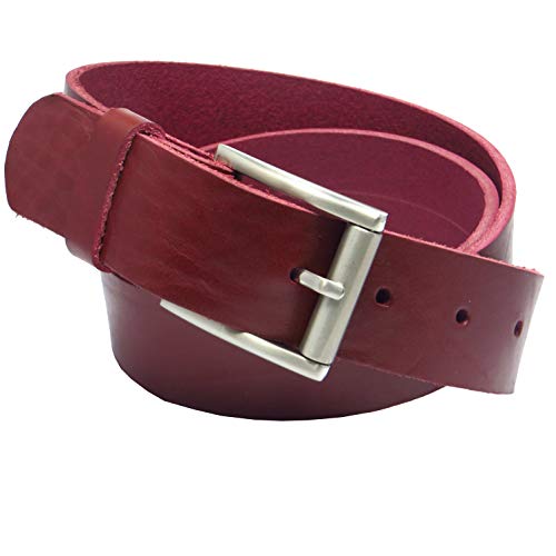 Kollektion Chrissys-in Ledergürtel bordeaux-rot aus Rindleder 4 cm breit aus eigener Fertigung (105) von Kollektion Chrissys-in