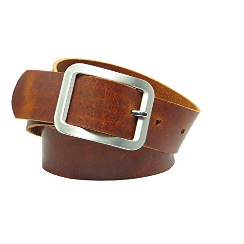 Kollektion Chrissys-in Ledergürtel cognac aus Rindleder 4 cm breit aus eigener Fertigung (85) von Kollektion Chrissys-in
