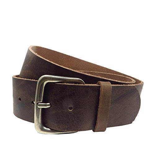 Kollektion Chrissys-in Ledergürtel dunkel braun 5 cm breit Büffelleder aus eigener Fertigung (85Bundweite) von Kollektion Chrissys-in