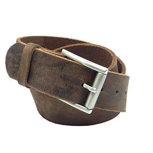 Kollektion Chrissys-in Ledergürtel dunkelbraun aus Büffelleder 4 cm breit aus eigener Fertigung (85) von Kollektion Chrissys-in