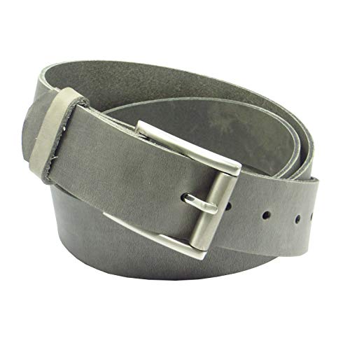 Kollektion Chrissys-in Ledergürtel grau aus Rindleder 4 cm breit aus eigener Fertigung (90) von Kollektion Chrissys-in