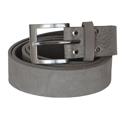 Kollektion Chrissys-in Ledergürtel grau aus festem Rindleder 4 cm breit aus eigener Fertigung (100) von Kollektion Chrissys-in