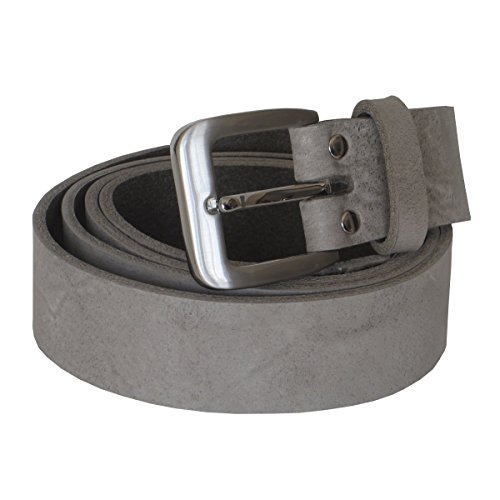 Kollektion Chrissys-in Ledergürtel grau aus festem Rindleder 4 cm breit aus eigener Fertigung (110) von Kollektion Chrissys-in
