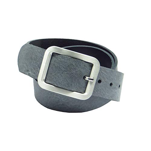 Kollektion Chrissys-in Ledergürtel grau aus festem Rindleder 4 cm breit aus eigener Fertigung (85) von Kollektion Chrissys-in