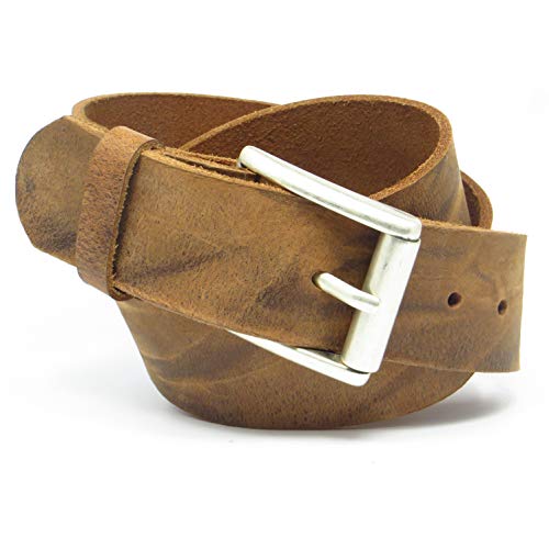 Kollektion Chrissys-in Ledergürtel natur 4 cm breit Büffelleder aus eigener Fertigung (80) von Kollektion Chrissys-in