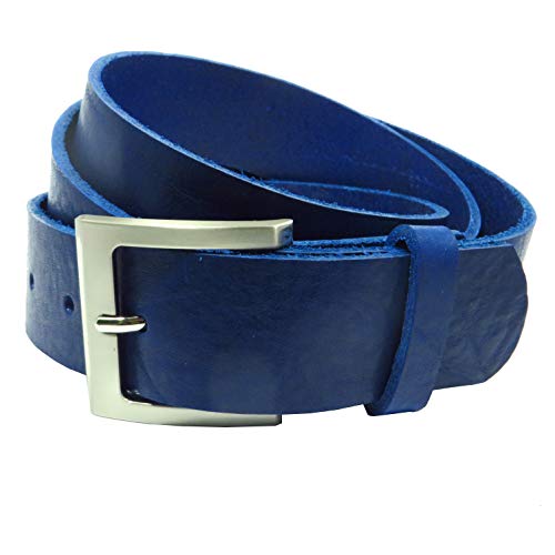 Kollektion Chrissys-in Ledergürtel royal-blau aus Rindleder 4 cm breit aus eigener Fertigung (85) von Kollektion Chrissys-in