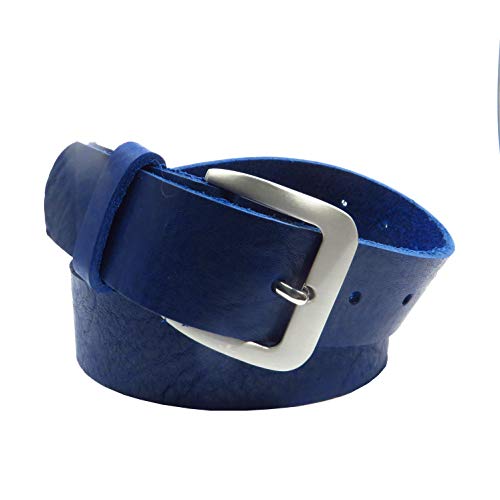 Kollektion Chrissys-in Ledergürtel royalblau aus Rindleder 4 cm breit aus eigener Fertigung (100) von Kollektion Chrissys-in