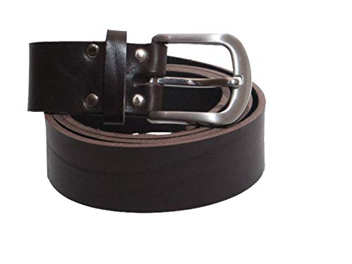 Ledergürtel aus Vollrindleder 4 cm breit braun aus eigener Fertigung (115) von Chrissys-in