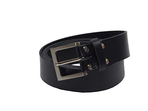 Ledergürtel aus hochwertigem Vollrindleder 4 cm breit schwarz aus eigener Fertigung (100) von Kollektion Chrissys-in