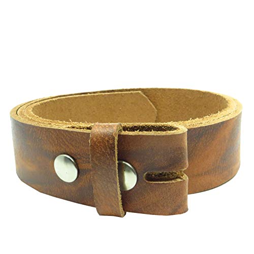 Wechselgürtel mit Druckknöpfe braun 4 cm breit Büffelleder aus eigener Fertigung (100) von Kollektion Chrissys-in