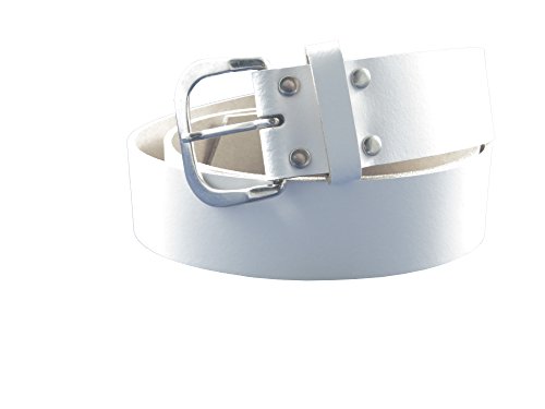 Kollektion chrissysin Ledergürtel weiss 4 cm aus feinem dünnen Rindleder (100) von Kollektion chrissysin