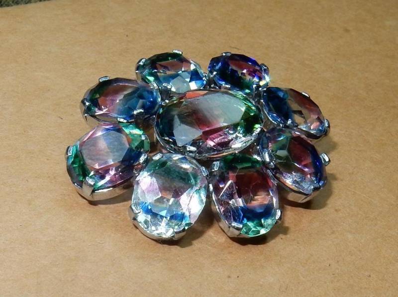 Antike Iris Glas Strass Brosche Vintage 1920Er Jahre Selten von KolonialRD