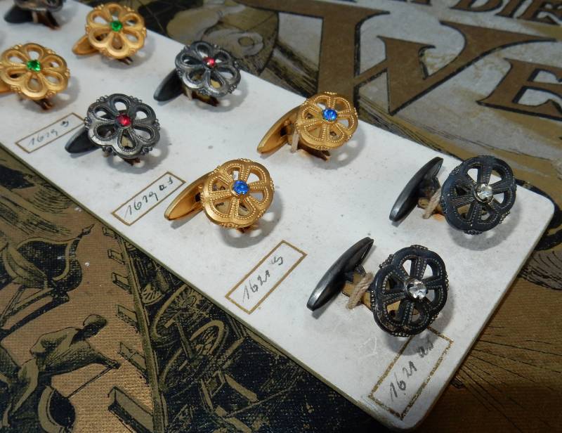 Vintage Manschettenknöpfe Messing Art Deco Lot Cuf.lot04 von KolonialRD