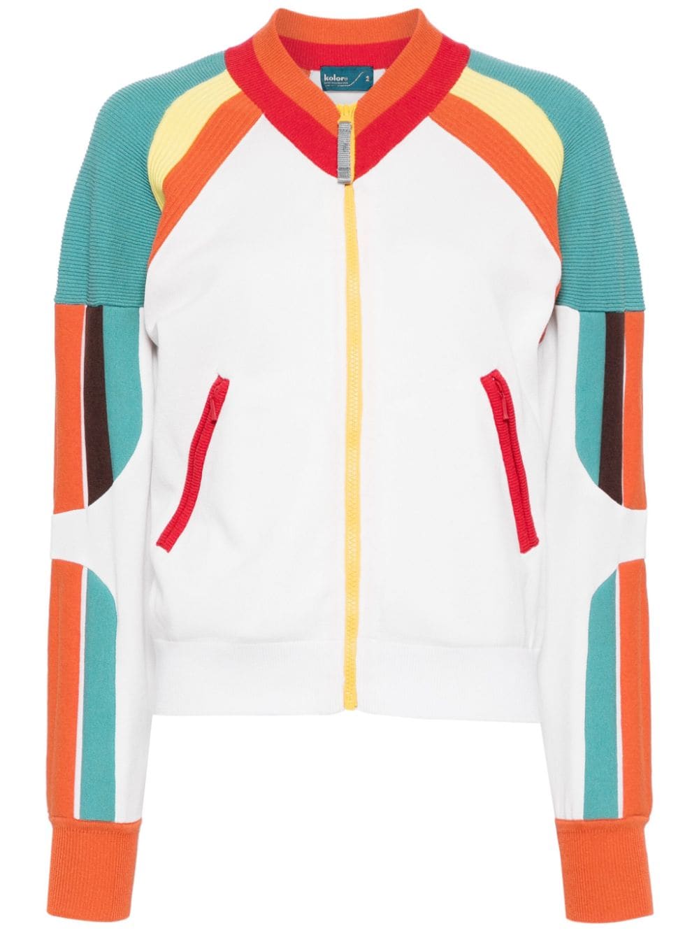 Kolor Jacke in Colour-Block-Optik - Weiß von Kolor