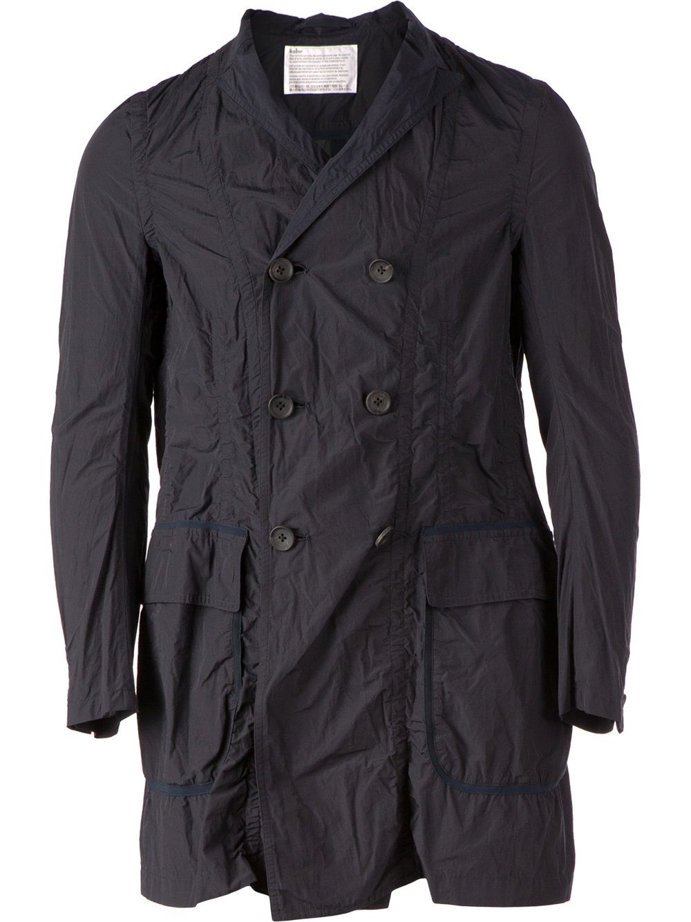 Kolor double breasted lightweight overcoat - Blau von Kolor