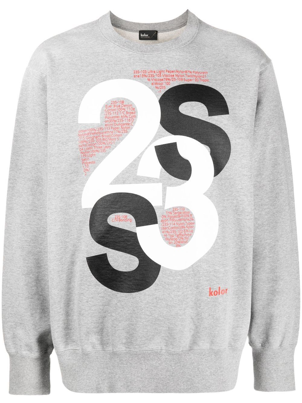 Kolor Sweatshirt mit grafischem Print - Grau von Kolor