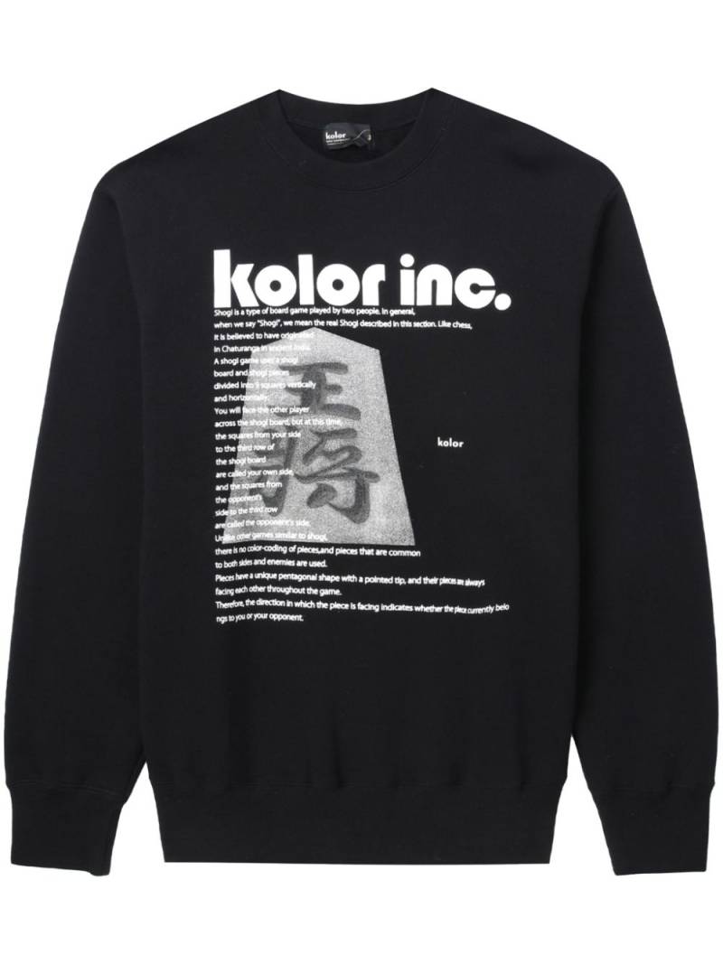 Kolor Sweatshirt mit Logo-Print - Schwarz von Kolor