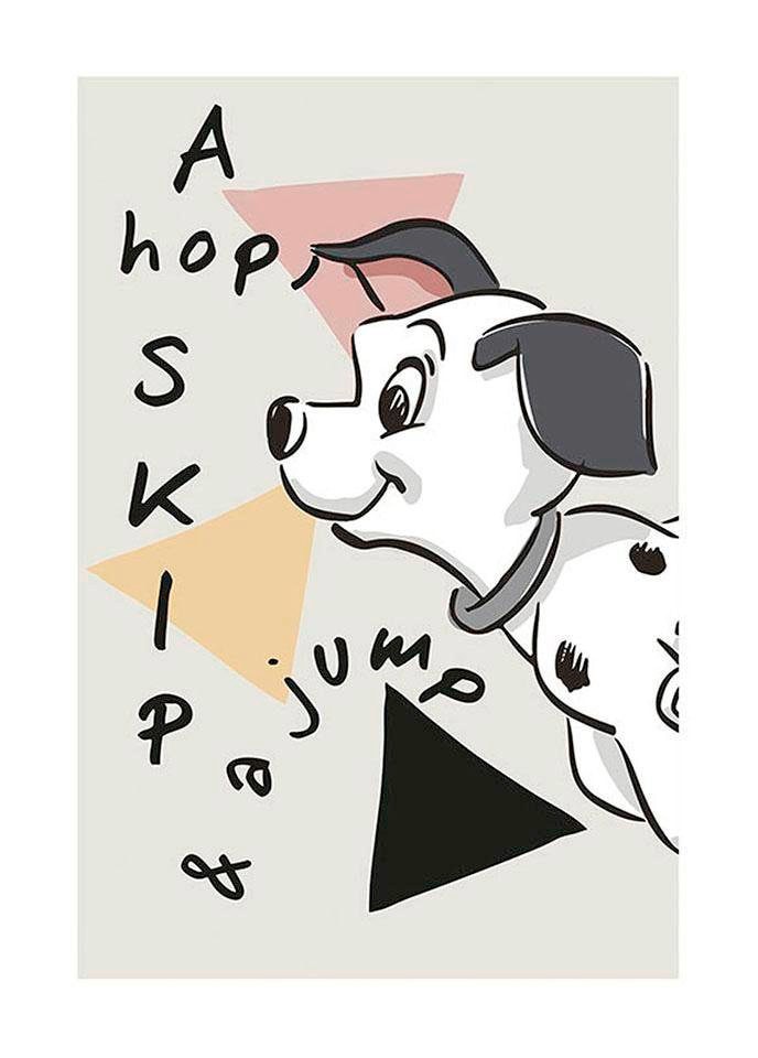 Komar Bild "101 Dalmatiner Angles" Disney 1 Stk. tlg. Wandbild zur Dekoration im Kinderzimmer - ohne Rahmen von Komar